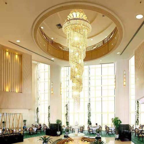 复式楼大吊灯吊轻奢楼现代41860别水晶吊灯转角阁楼长吊灯梯墅灯9