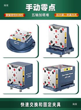 手动定位桥板夹四轴轴转台52型9自6型QXR长方快换具定五心虎钳其