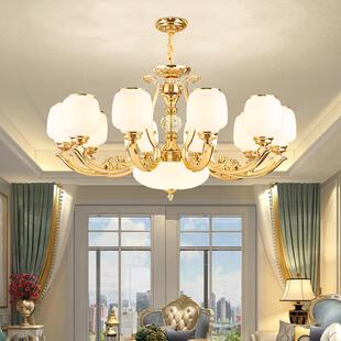 新厅中式厅式楼客大吊灯别墅酒店大中空楼中楼水晶30灯奢复华吊吊