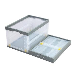 箱收纳箱厚DMD杂物折叠整理 40034加0灰色透明折叠箱汽车后6备