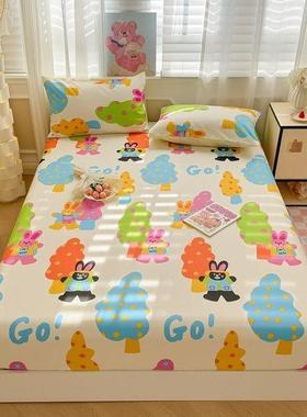 床单被四件套4水洗超柔裸睡A类母婴三床笠套学生宿舍件套可RJC级