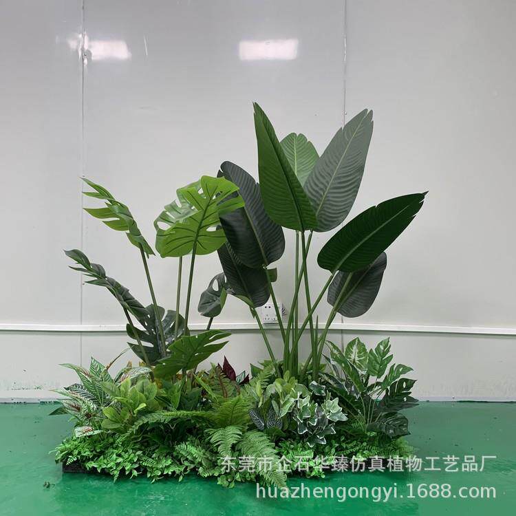 仿真绿植软装装装饰店铺绿化植物造景HZ0100搭配套室外花槽造景
