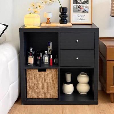 中古风发纳柜卡莱克格子柜沙边柜学生WVB矮收书架落地置物架家用