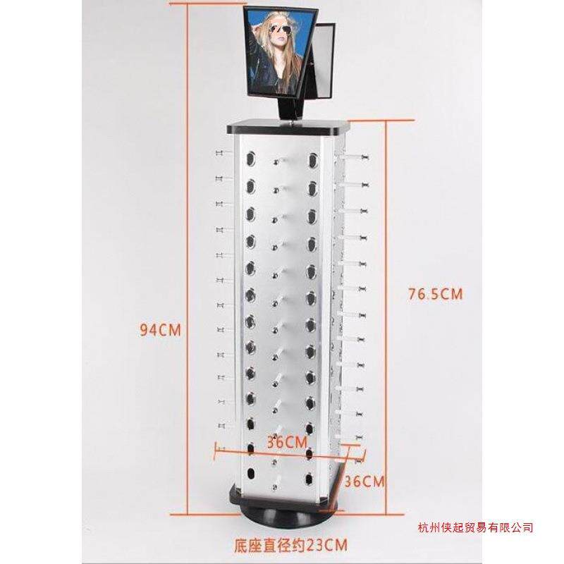 眼镜架子展示53店架旋转多用落地圆形墨镜架。铺落地式配件放摆架
