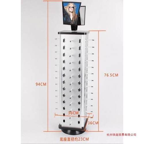 眼镜架子展示53店架旋转多用落地圆形墨镜架。铺落地式配件放摆架
