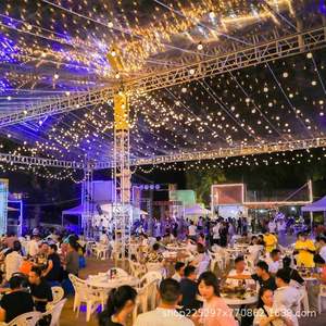 G50复古球泡灯户POS外亮防水跑马串led饰灯串圣超诞节日婚礼庭院