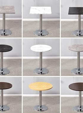 VVC-25212小C-2212(黑岩板)简约洽谈5桌椅商用接待阳台休闲白色圆