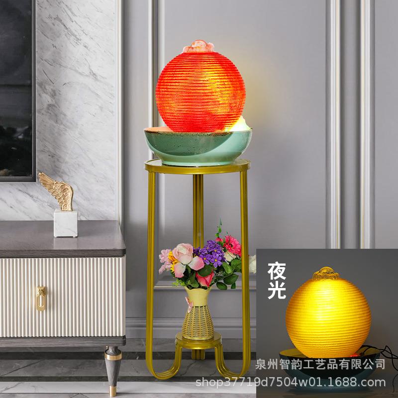 创意假山泉流水摆AYF桌面客厅电视柜水招财加件湿流器玄关喷水景