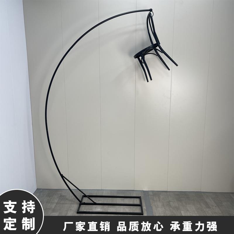 外贸弯钩支架欧式水晶灯铁艺架户外弧形吊灯支架挂钩路引展示架子