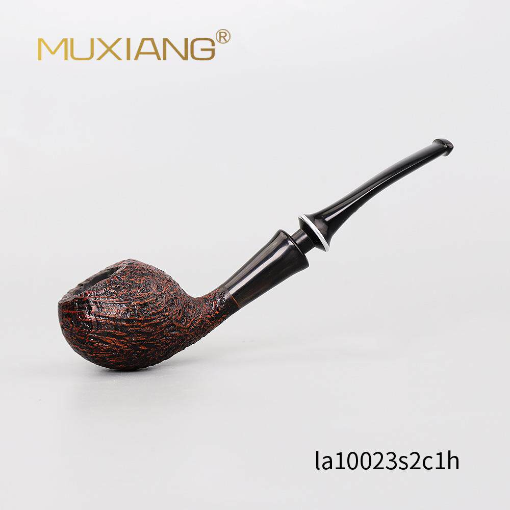 木香自由式手工实木烟斗带装饰环硫化橡胶坎伯兰烟石楠木烟斗