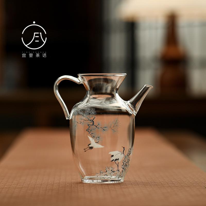 宜室茶话仿宋茶壶中式小枣执壶耐热茶具泡绿茶器透明小号醒酒壶