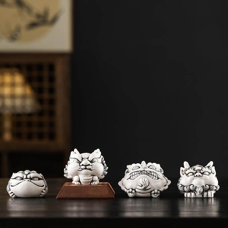 水墨国潮摆件四神兽招财吉祥物家居客厅精品高档陶瓷桌面装饰品,电子元器件市场,其它元器件,淘宝优惠券,粉丝福利购,淘宝优惠卷