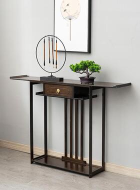 实厅木玄关台门厅供桌EYZJ香案新中式简景约客条案端台玄关柜轻奢