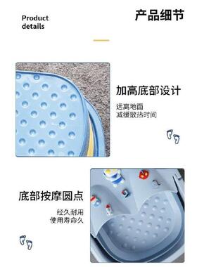 儿童泡LVI脚可折叠小腿桶孩子宝宝便捷式保温洗浴脚过盆按摩足盆