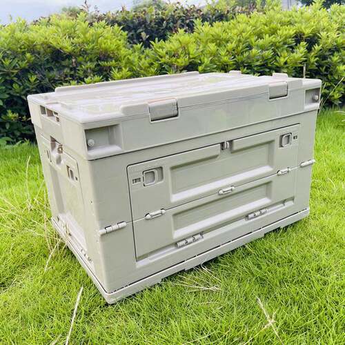 厂塑料折叠收纳理箱家JX-T60L用大双容量储物箱工户外野营开门整
