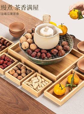 围炉煮茶观石电陶炉配奶罐茶DPR侧把烤壶家用木质茶壶点室罐内配