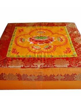 方形拜凳佛专用CNI家打用莲花拜垫刺绣垫绣椅刺拜磕头跪拜垫坐蒲