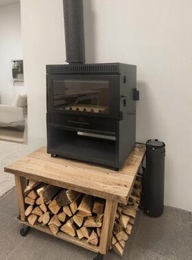 0252新炉款真火燃木壁木柴柴家用取暖火客无品牌/厅农村民宿装饰