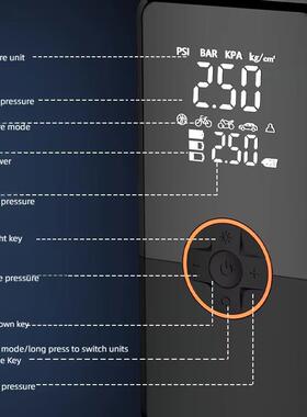紧凑型携无线汽车启动电带轮胎充气式电动空气压缩RYL机便数字源