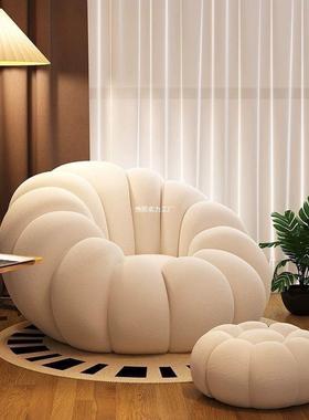 小户型卧室沙发阳台休闲懒人沙发RBU椅南瓜椅子单人奶风油可躺小