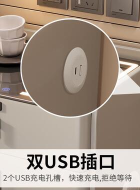 智能床头柜实木202TVG5多新款功能代卧室床边柜约现轻奢简感带锁