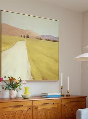 现代抽象方发风景装饰新画客厅沙背景形壁画房间墙面S-729油画小