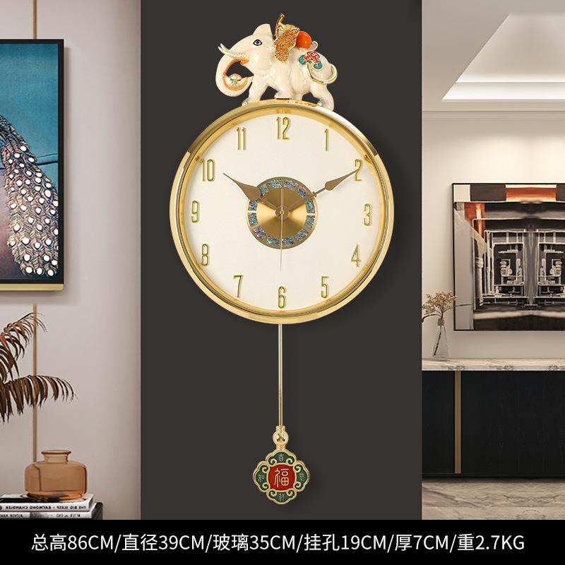 静202石2045-52新款创意现代简约轻奢钟表客厅5家用英钟音表挂钟