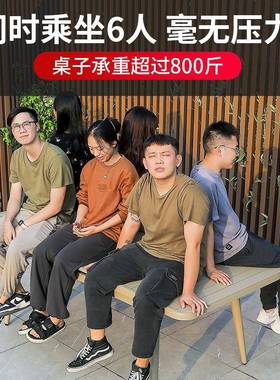 墅户外铸铝伸缩室外椅桌组合庭院别24316-1商用外摆桌商场阳台桌