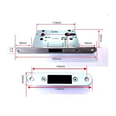锌合金晶GHL水把手复古门门锁老老铁锁法式奶油风