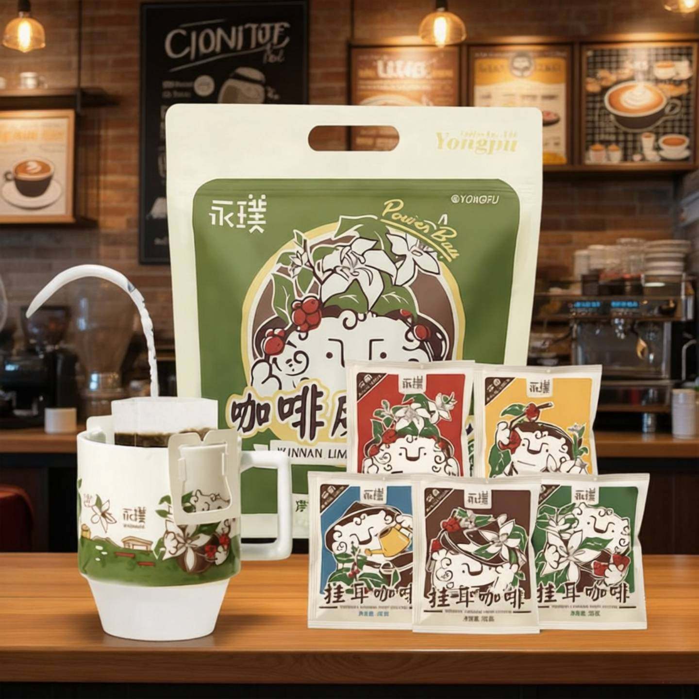 永璞挂耳咖啡粉威武分享包云南限定手冲黑咖啡现磨风味便携滤袋装