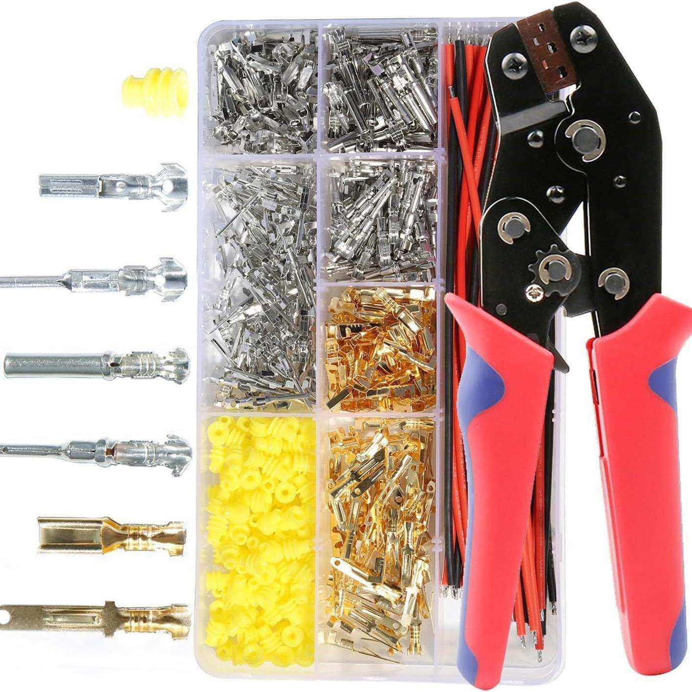 跨境 441PCS 盒装 汽车防水快速公母插头端子销连接器,带钳子,3C数码配件,USB灯,淘宝优惠券,粉丝福利购,淘宝优惠卷