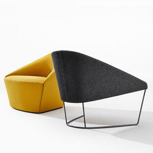 办公沙发接待室简约现代商务组合洽谈沙发休闲设计师单人沙发椅