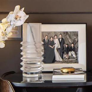 现代简约水晶仿真花艺术花艺洽谈桌茶几客厅餐桌花束售楼桌面酒店