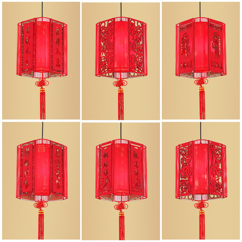 中式小吊灯火锅饭店餐厅吧台灯具走廊过道阳台中国风创意红灯笼灯