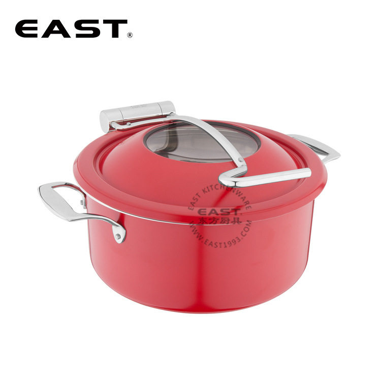 有耳玻璃盖红色自助餐煲【EAST东方厨具】酒店设备