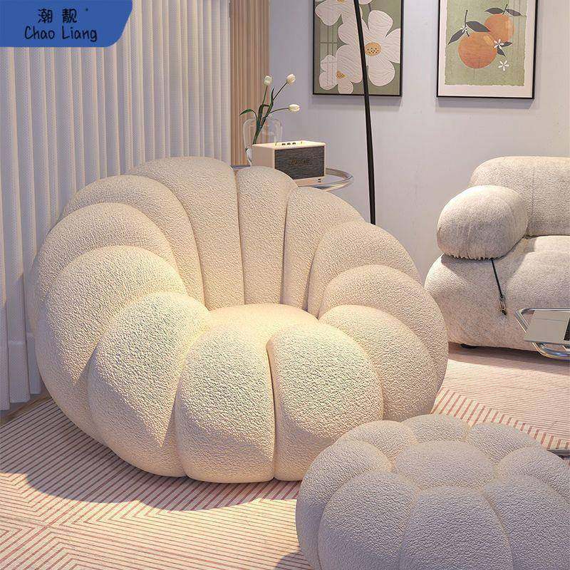 懒人沙发南瓜椅可躺可睡单人奶油风卧室房间客厅小沙发阳台休闲椅,农机/农具/农膜,其它农用工具,淘宝优惠券,粉丝福利购,淘宝优惠卷