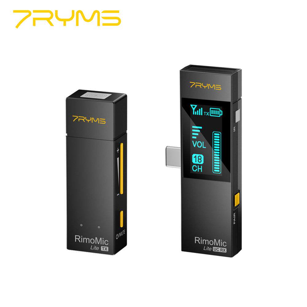 七语7RYMSRimomicLiteUC迷你无线领夹麦克风黑款USB-C/USB-A