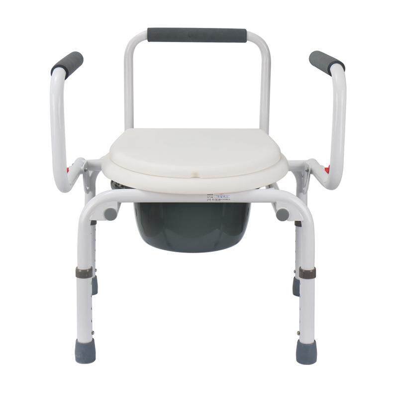FZK+富士康加固型简易坐便器带扶手坐便椅可调节坐板高低家用