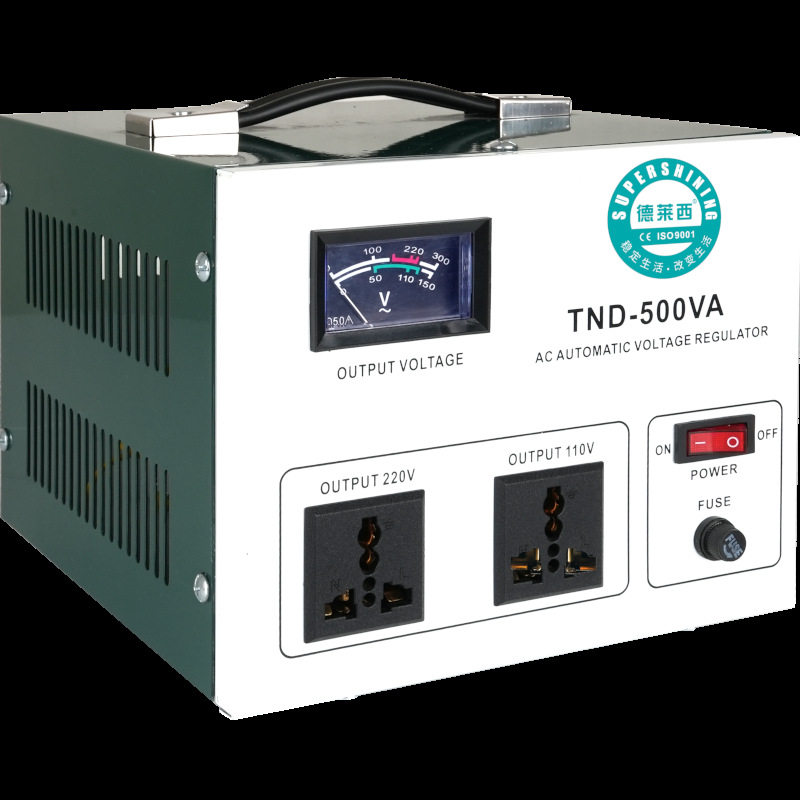 出口菲律宾德莱西外贸全自动单相交流稳压器220V家用5kw稳压电源