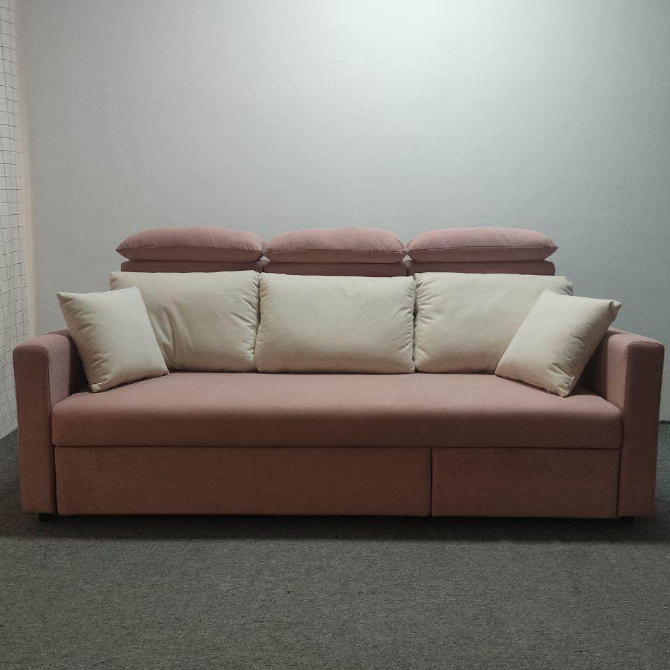 极简风防猫抓粉色科技绒小户型客厅卧室折叠双拖床多功能沙发床,农机/农具/农膜,其它农用工具,淘宝优惠券,粉丝福利购,淘宝优惠卷