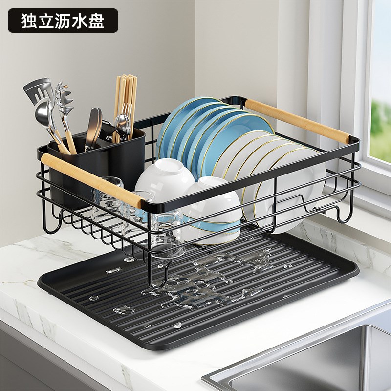 家用铁艺碗盘架餐具收纳架厨房置物架碗碟沥水篮晾碗架碗筷沥水架