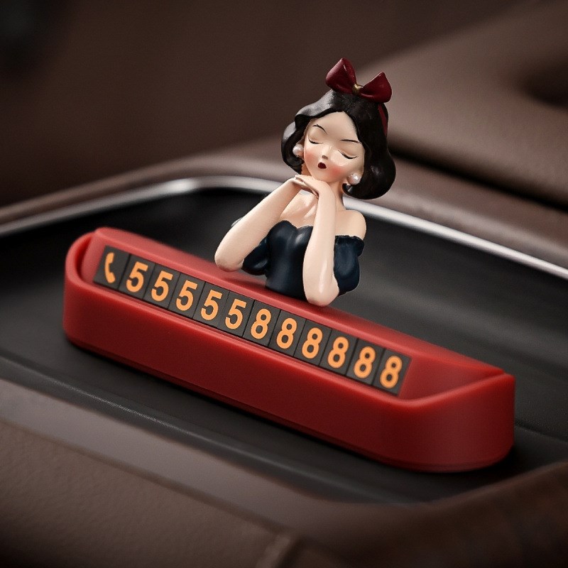 在逃公主临时停车电话号码牌创意车载挪车牌车内装饰用品大全