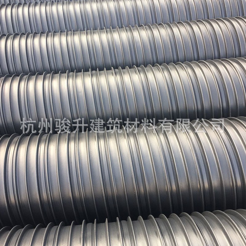 HDPE塑钢缠绕管 高密度塑钢缠绕排水管 黑色聚乙烯塑钢排污管