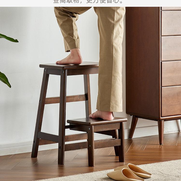 家用梯折叠梯人字梯凳厚TDO实木梯椅凳子两用楼登加高梯小梯子置