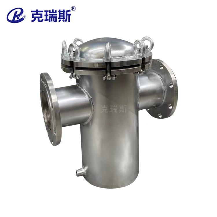 克瑞斯3管过04不锈钢直通式水道KRS-LSGL提篮过滤器工业快开篮式