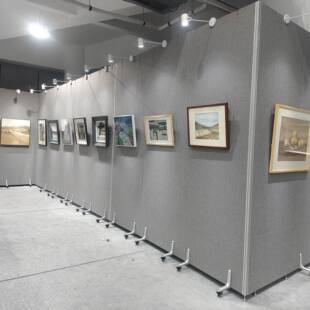 优选磁书吸画AEN亚麻布板墙书法画展展览术展示宣美传艺板墙隔术