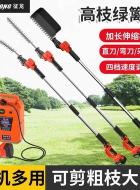 电动加修长化伸IKZ缩杆绿高枝绿篱修剪机园林绿苗木桂花树剪枝机