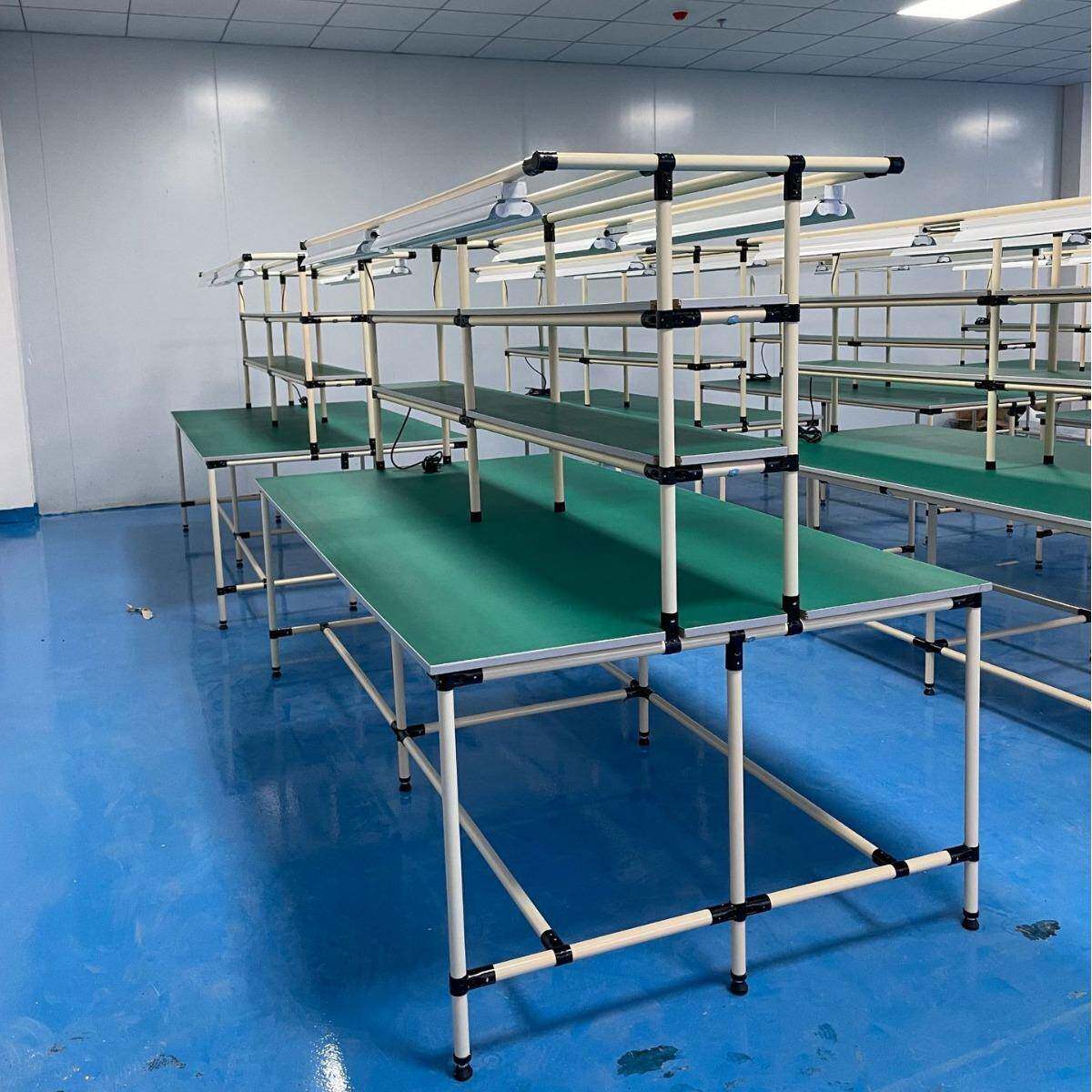 精益管HD-026防静电工作台操作车流线装配台台带灯厂家直水销包邮