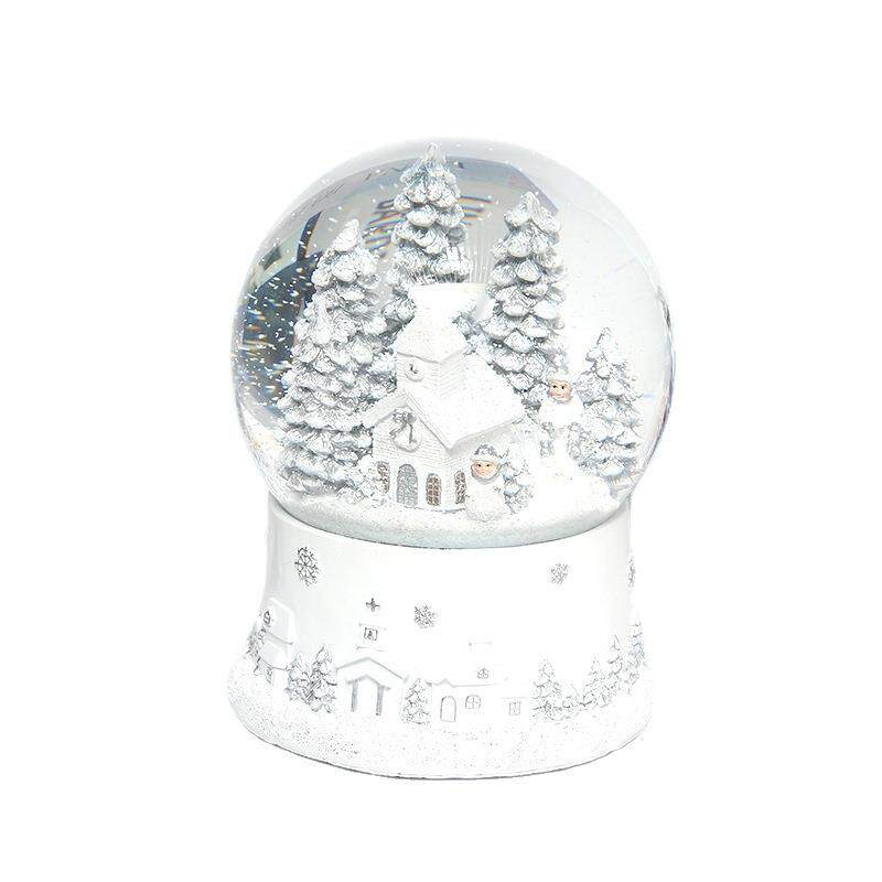 透明玻水璃球摆音乐雪花20140水晶装饰品圣诞节树脂工球件艺品