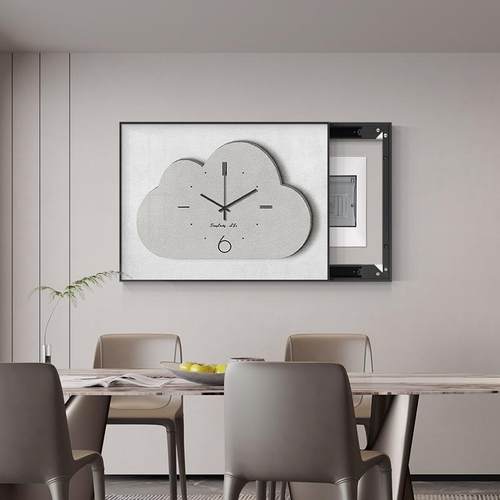 现代约电简箱装饰画电箱遮挡电闸多简约艺术集媒表体线箱免打孔创